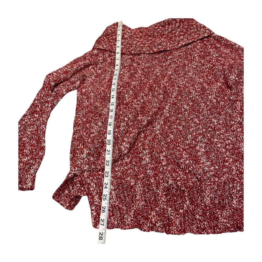 Croft & Barrow Sweater Women's XL Heather Red Cowl Neck Long Sleeve Pullover - Picture 7 of 8